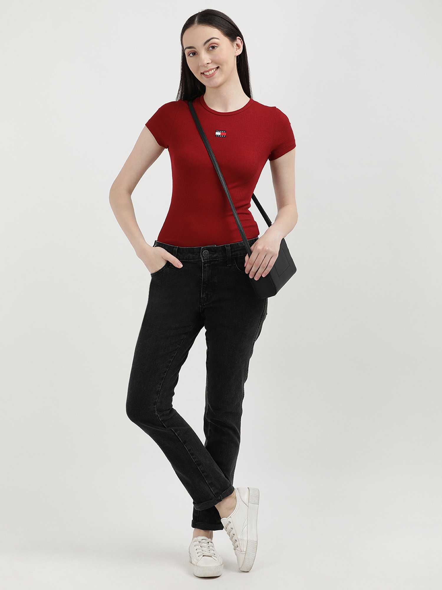 TOMMY HILFIGER Red Slim Fit T-Shirt