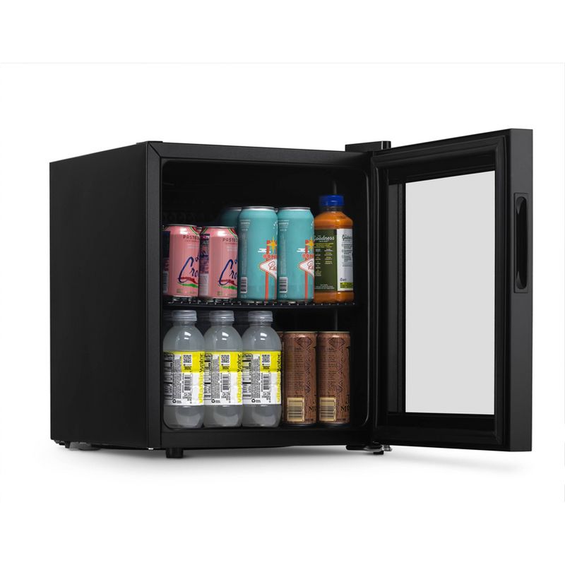 NewAir 60 Can Beverage Fridge with Glass Door - Black