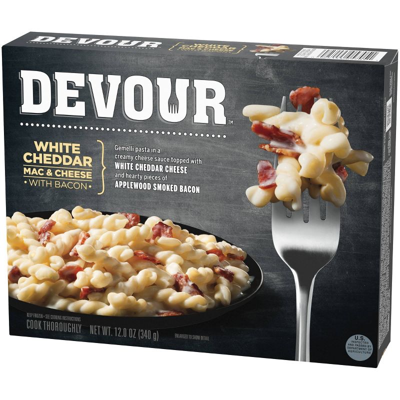 Devour Frozen White Cheddar Mac & Cheese with Bacon - 12oz