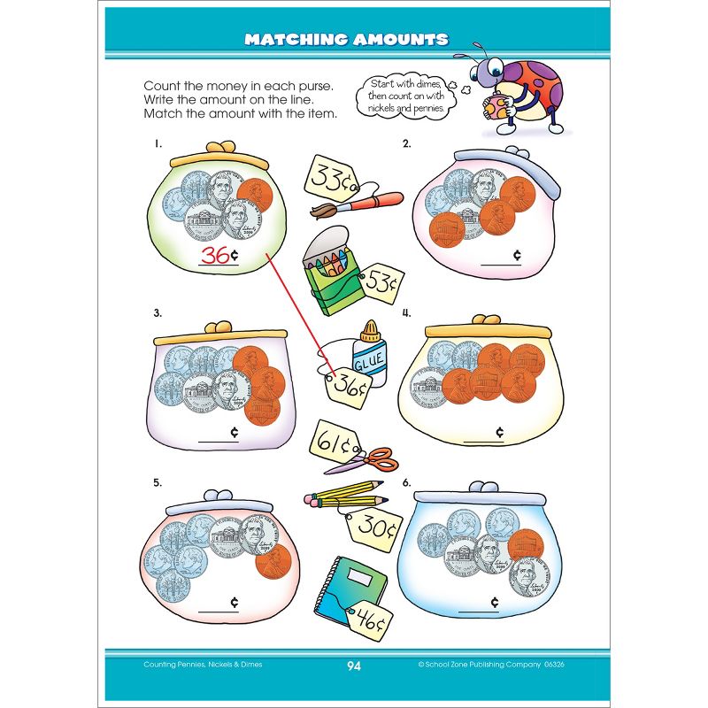 Big Math Workbook Grades 1-2, Ages 6-8 (School Zone Publishing) (Paperback)