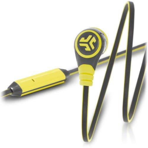 JLAB Diego Earbuds Yellow + Mic and Control Button Answer Calls, Play and Pause, Track Back and Forward Compatible with Apple Android BlackBerry Kindle and All