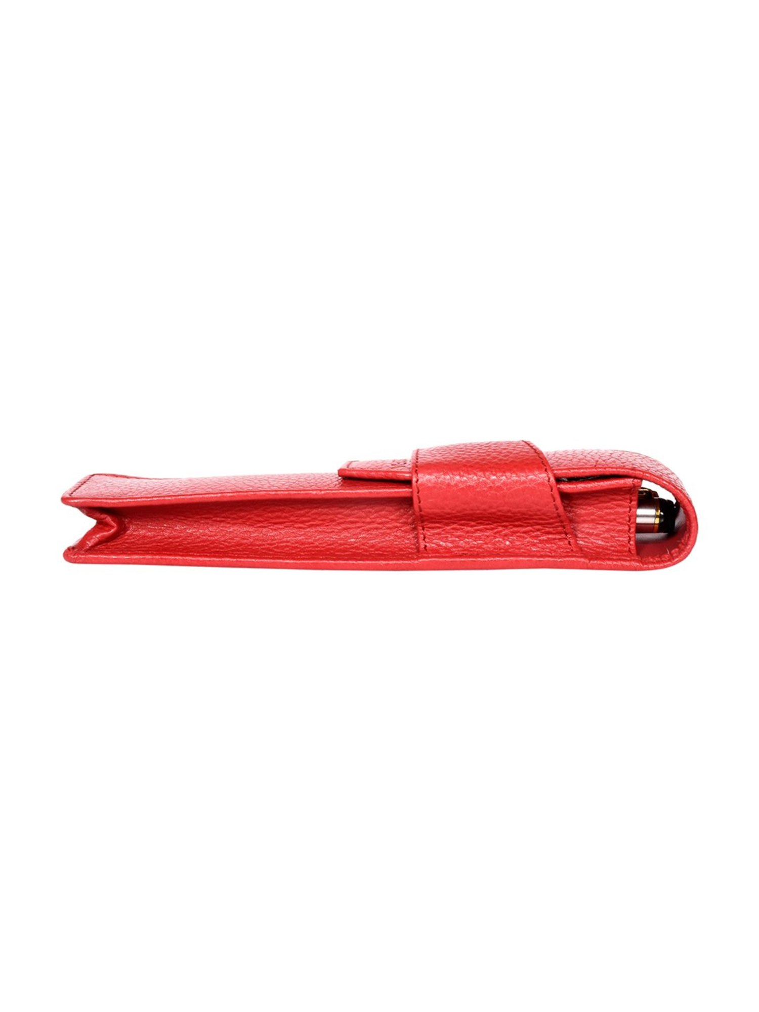 SASSORA Gamy Red Leather Small Pen Case