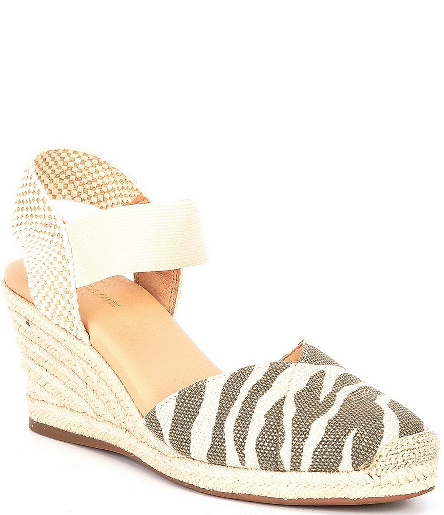 Alex Marie Palmari Zebra Print Espadrille Wedges