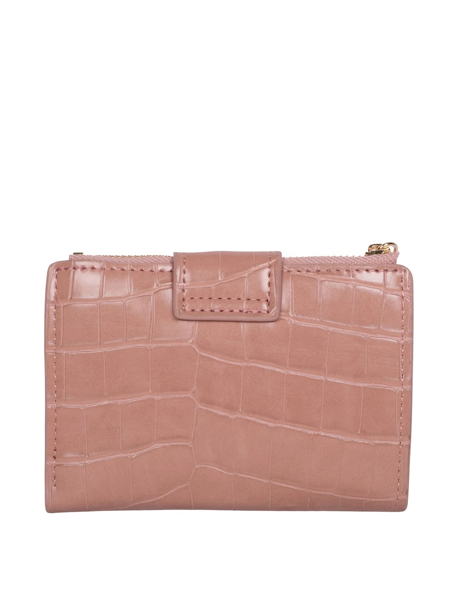 Lino Perros Pink Solid Bi-Fold Wallet for Women