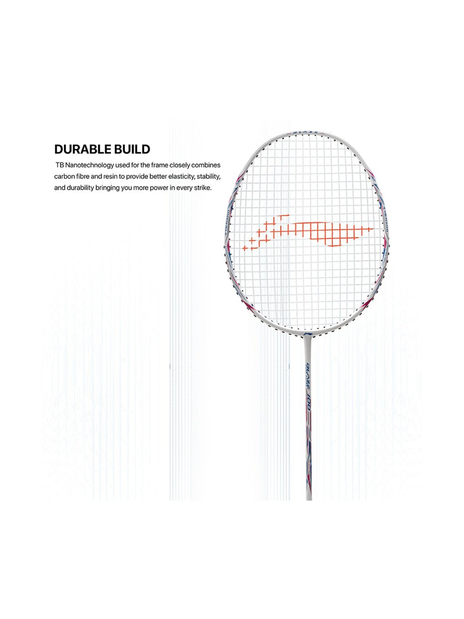 Li-Ning Blaze 100 Badminton Racket (White) Size - Medium