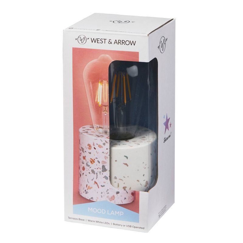 Terrazo Novelty Speckled Table Lamp White - West & Arrow