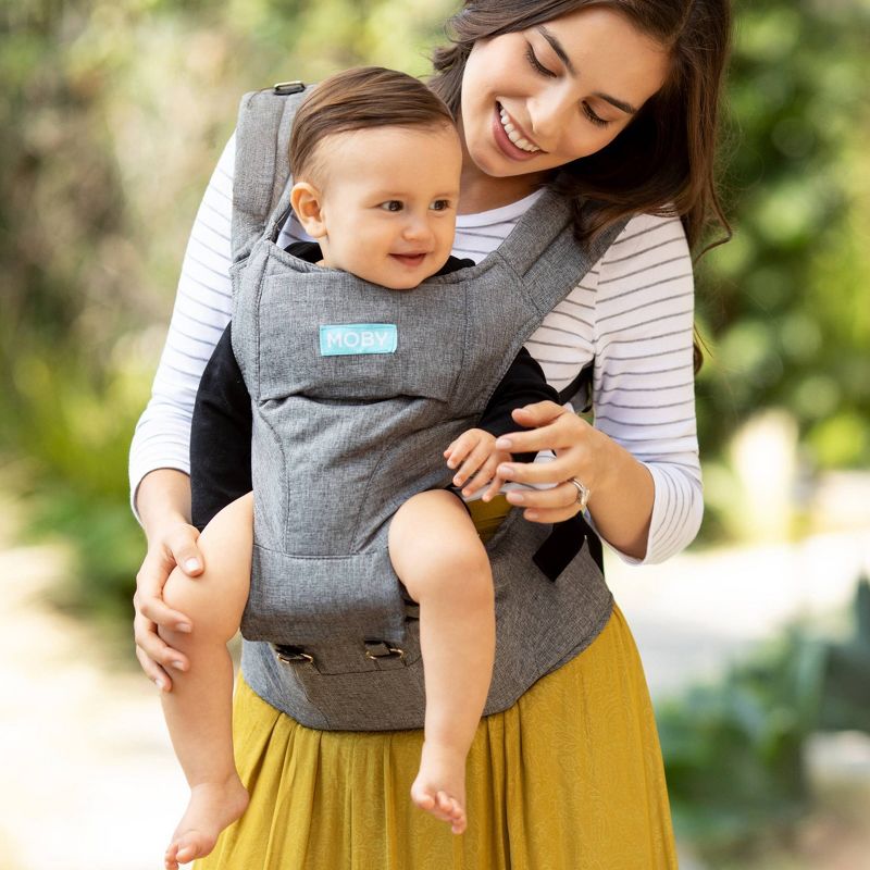 Moby 2-in-1 Baby Carrier + Hip Seat - Gray
