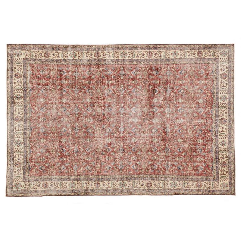 6'9"x10'2" Vintage One-of-a-Kind Luigia Rug Red - Revival Rugs