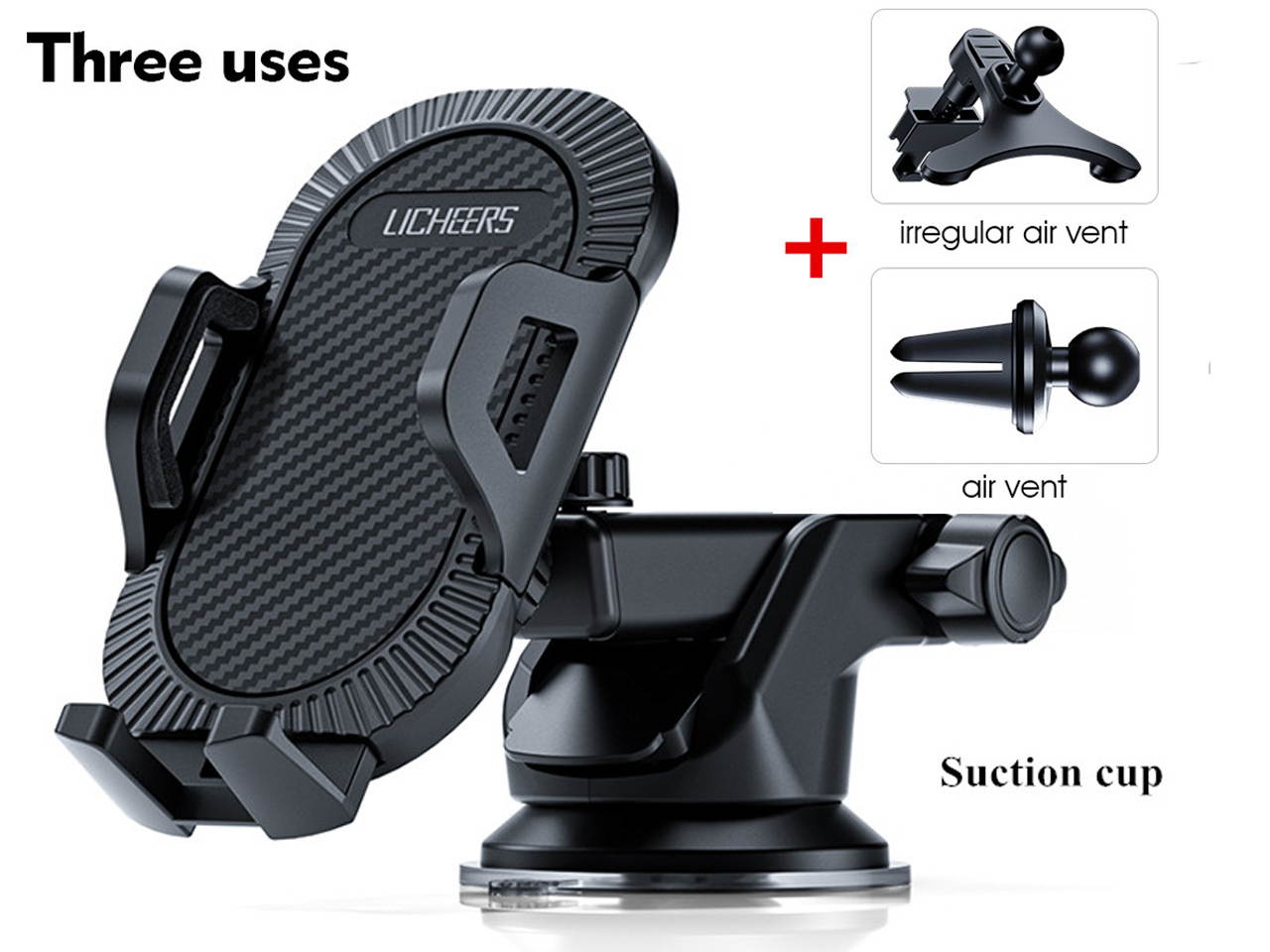 Car Phone Holder Mobile Phone Holder Stand in Car No Magnetic GPS Mount Support Car Phone Mount 360 Degree Rotation For iPhone 11 Pro/11/XS Max/XS/8/7 Xiaomi Samsung