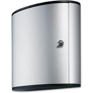 Durable Locking Key Cabinet 54-Key Brushed Aluminum Silver 11 3/4 x 4 5/8 x 11