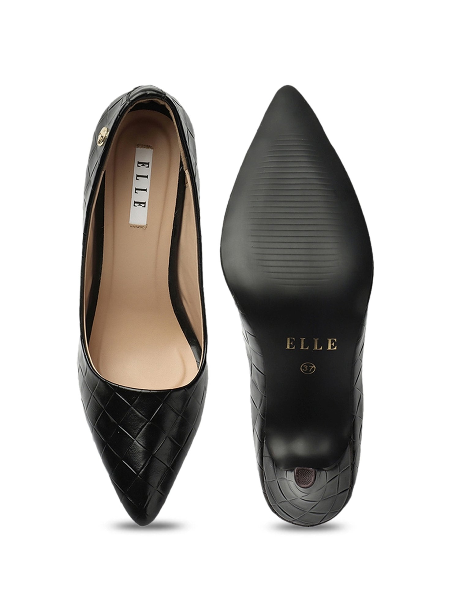 Elle Women's Black Stiletto Pumps