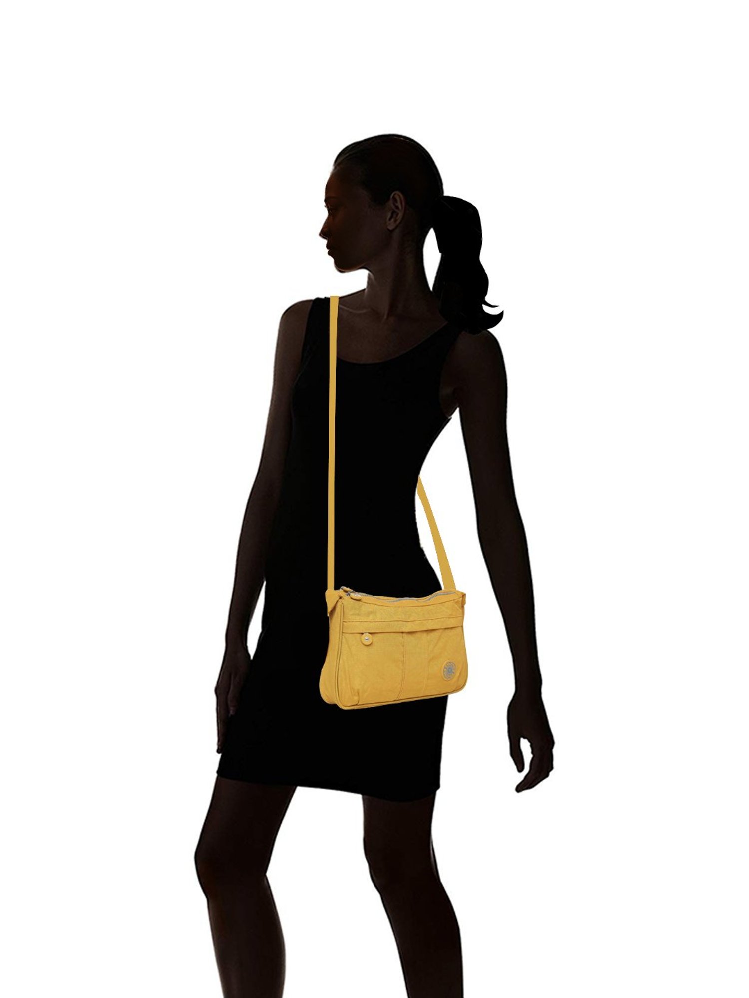 Baomi Yellow Solid Medium Cross Body Bag