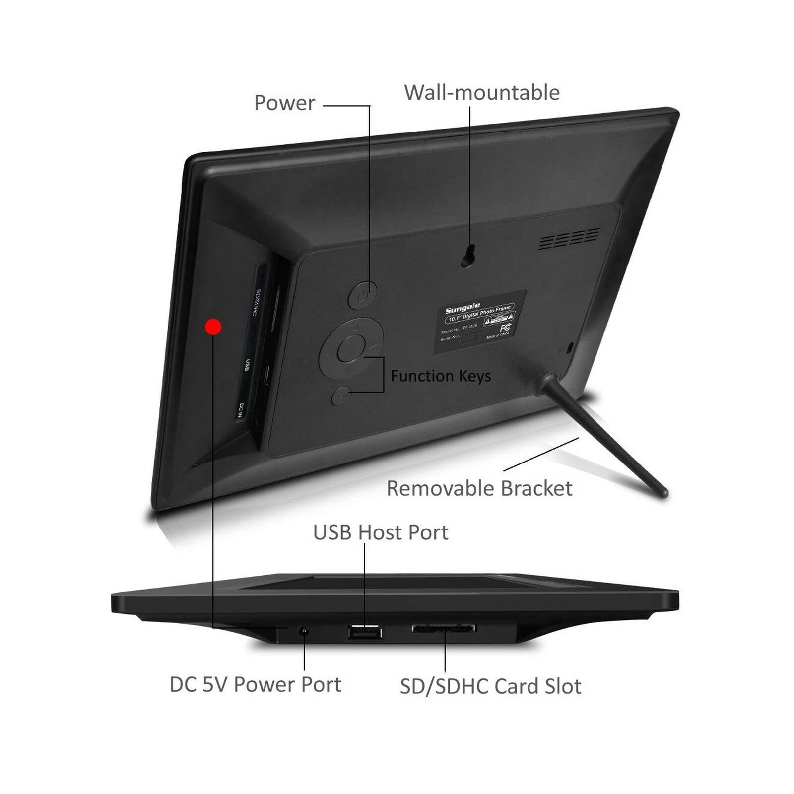 10 inch Digital Photo Frame w/Remote Control, 16:9 Wide Screen, Plug and Play