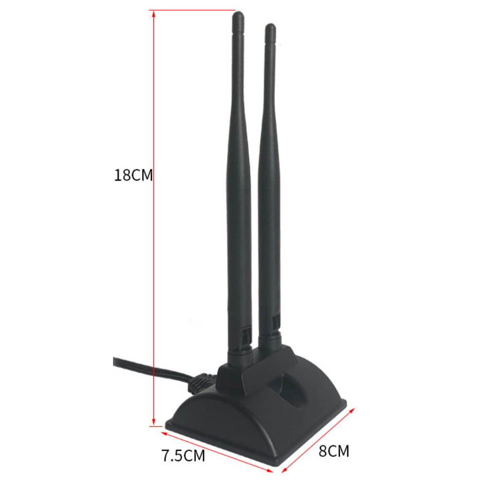 Dual Band WiFi Network Antenna 6dBi with RP-SMA Female Connector, AC 2.4GHz 5.8GHz Antennas with Magnetic Base Work with PCI-E Wi-Fi Network Card USB WiFi Adapter Wireless Router Extender IP Camera