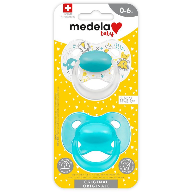 Medela Baby Original Pacifier - Blue 0-6 Months 2pk