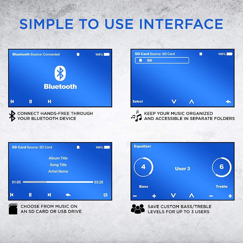 LyxPro Traveler Portable PA Speaker | 100W Rechargeable PA System w/ 8&rdquo; Woofer, Bluetooth, USB/SD Card Reader, LCD Screen & Inputs for Mic, XLR, RCA & Lines | Perfect for Karaoke, Presentations, Etc.