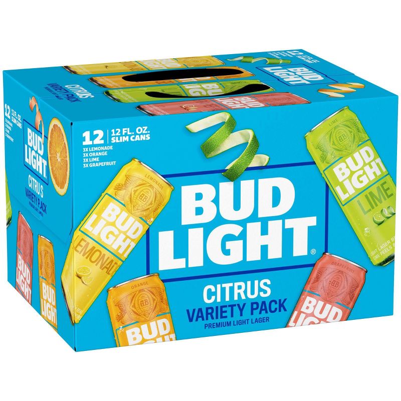 Bud Light Real Citrus Peels Variety Pack - 12pk/12 fl oz Slim Cans