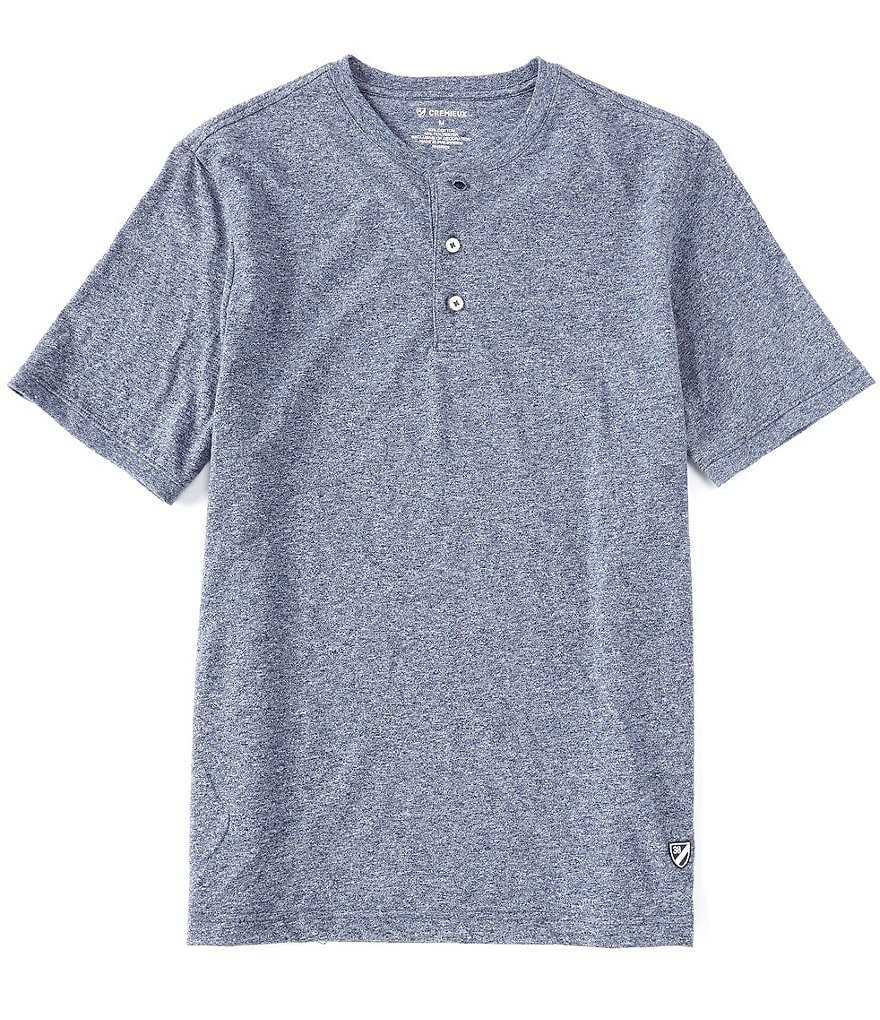 Cremieux Spacedye Short-Sleeve Henley