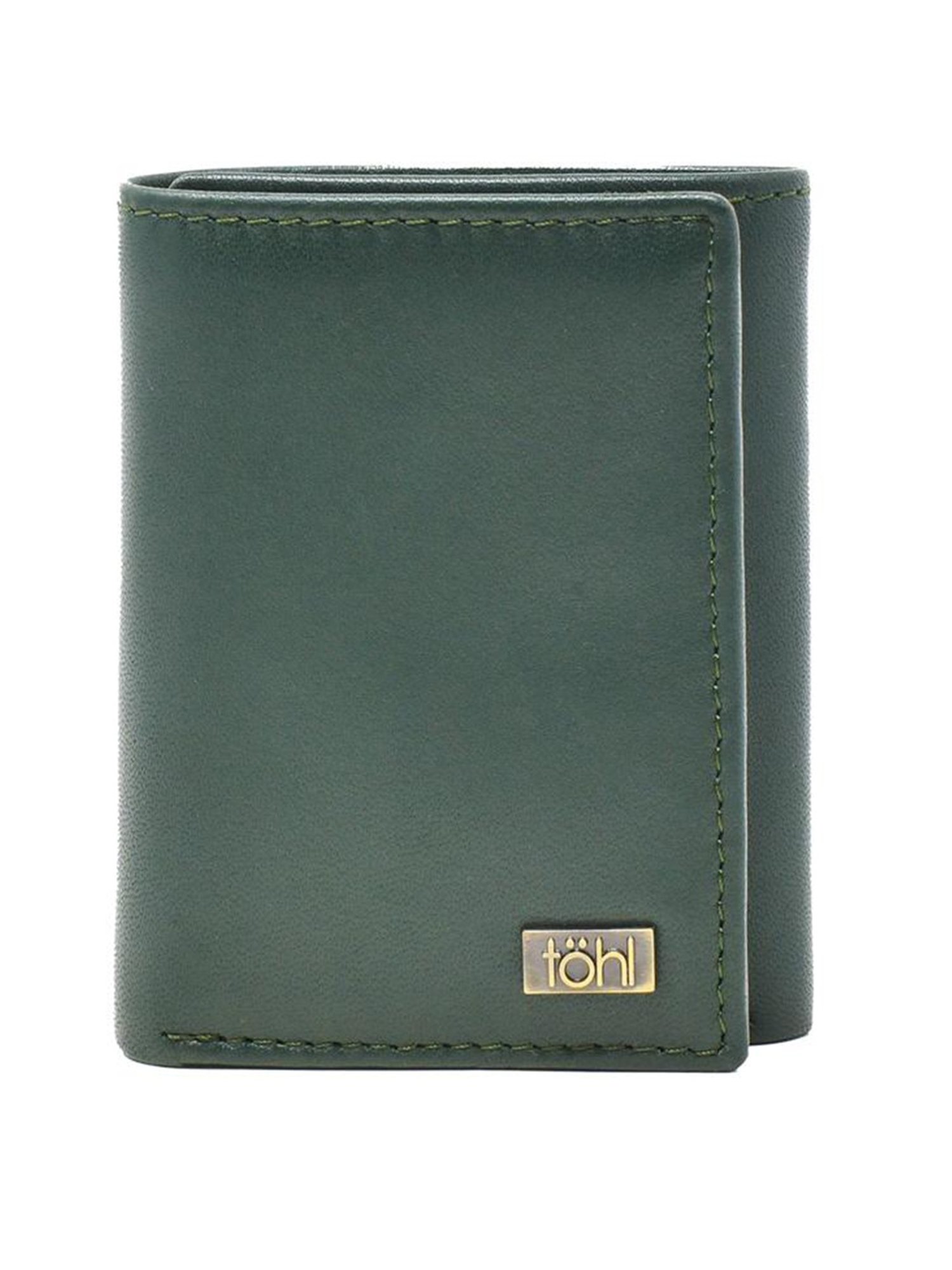 Tohl Ravello Green Casual Leather Bi-Fold Wallet,Card Holder & Key Tag Set for Men
