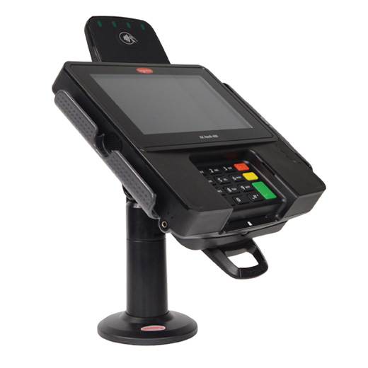 Tall 7" Stand for Ingenico iSC480 with Latch & Lock &reg; Securely and invisibly holds the device in place. Tilts 140&deg; and swivels 330&deg;