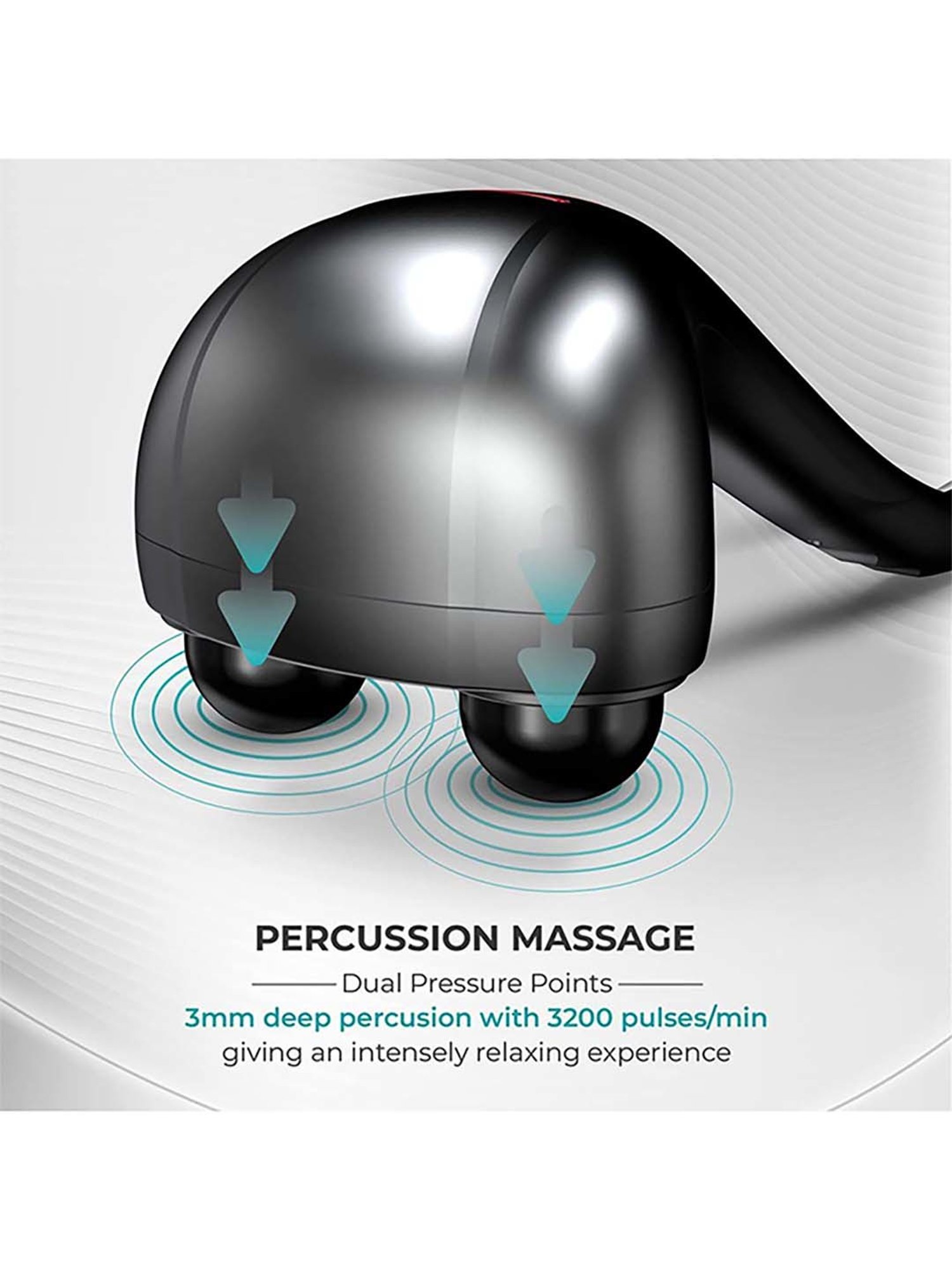 beatXP Thunder Double Headed Hammer Massager (Lava Grey)