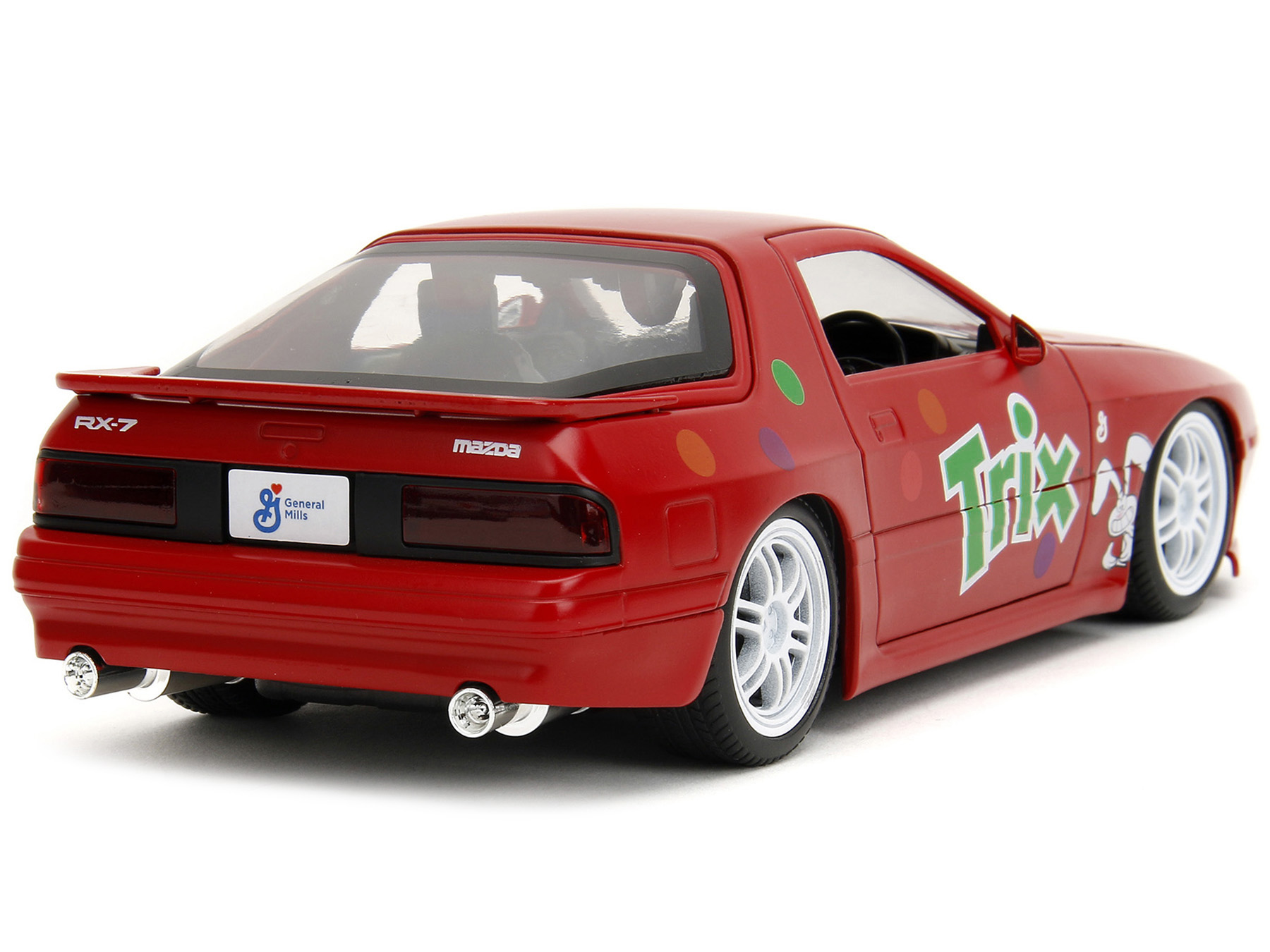 1993 Mazda RX-7 Candy Blue Metallic with Graphics and Chun-Li Diecast Figure "Street Fighter" Video Game "Anime Hollywood Rides" Series 1/24 Diecast Model Car by Jada