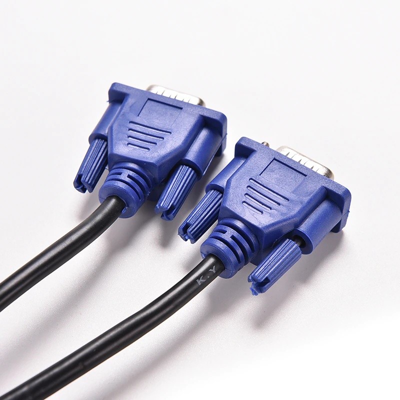 1PC Blue 1.5M 5FT 15 PIN VGA HDB15 SUPER VGA SVGA M/M Male To Male Connector Cable Cord Extension Monitor FOR PC TV