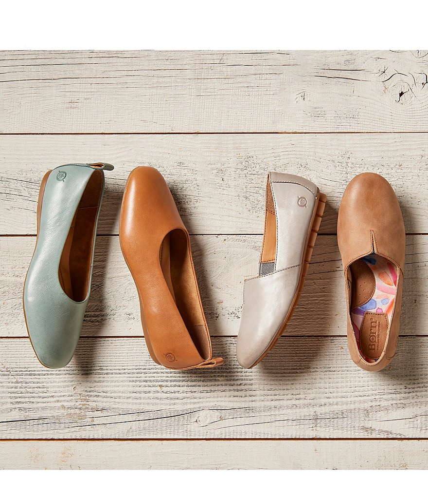 Born Beca Leather Slip-On Flats