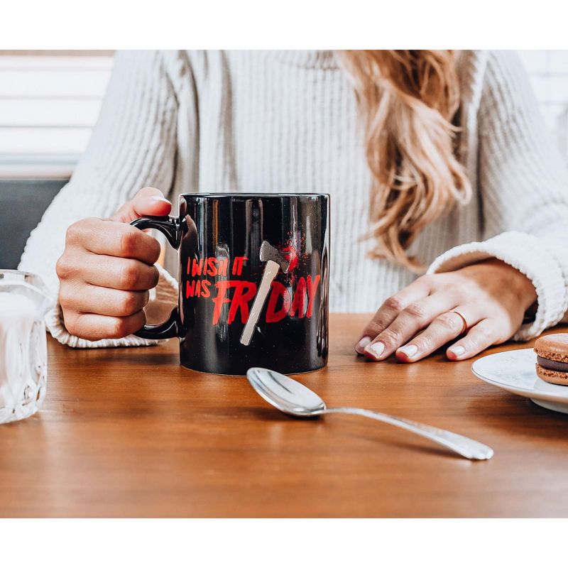 Silver Buffalo Friday The 13th "I Wish It Was Friday" Ceramic Mug | Holds 20 Ounces