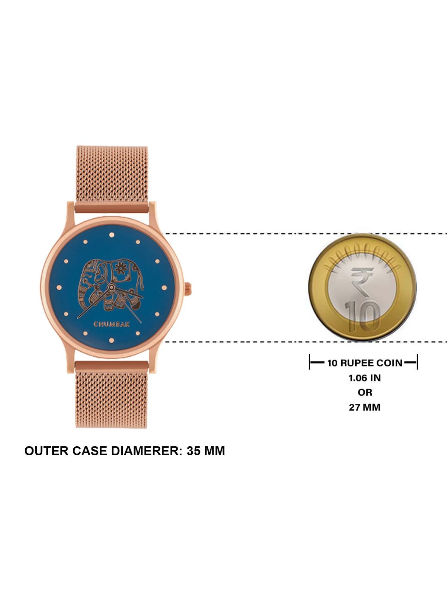 Chumbak 8907605117381 Carnival Elephant Analog Watch for Women