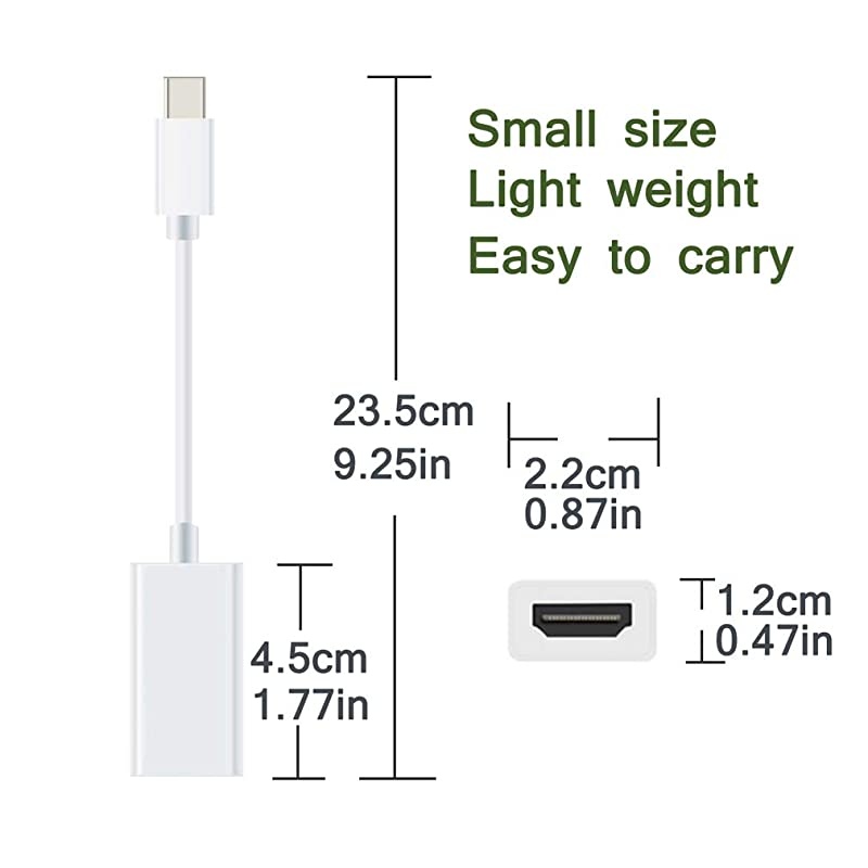 Mini DisplayPort to HDMI Adapter,  Thunderbolt to HDMI Converter for MacBook Air/Pro, Microsoft Surface Pro/Dock, Monitor, Projector and More (1-Pack, White)