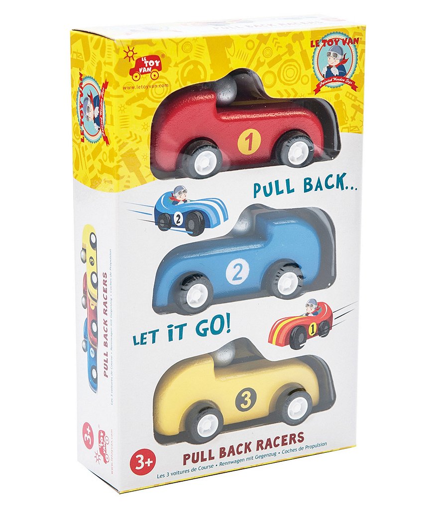 Le Toy Van Trains, Cars & Construction Pull Back Racers