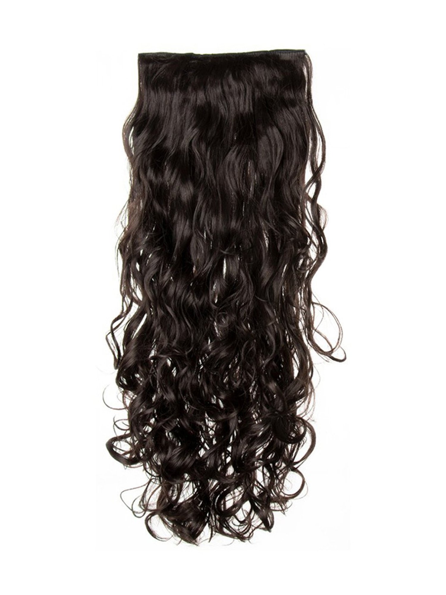 Streak Street 5 Clip-In Full-Wavy Dark Brown Hair Extension - 30 Inches