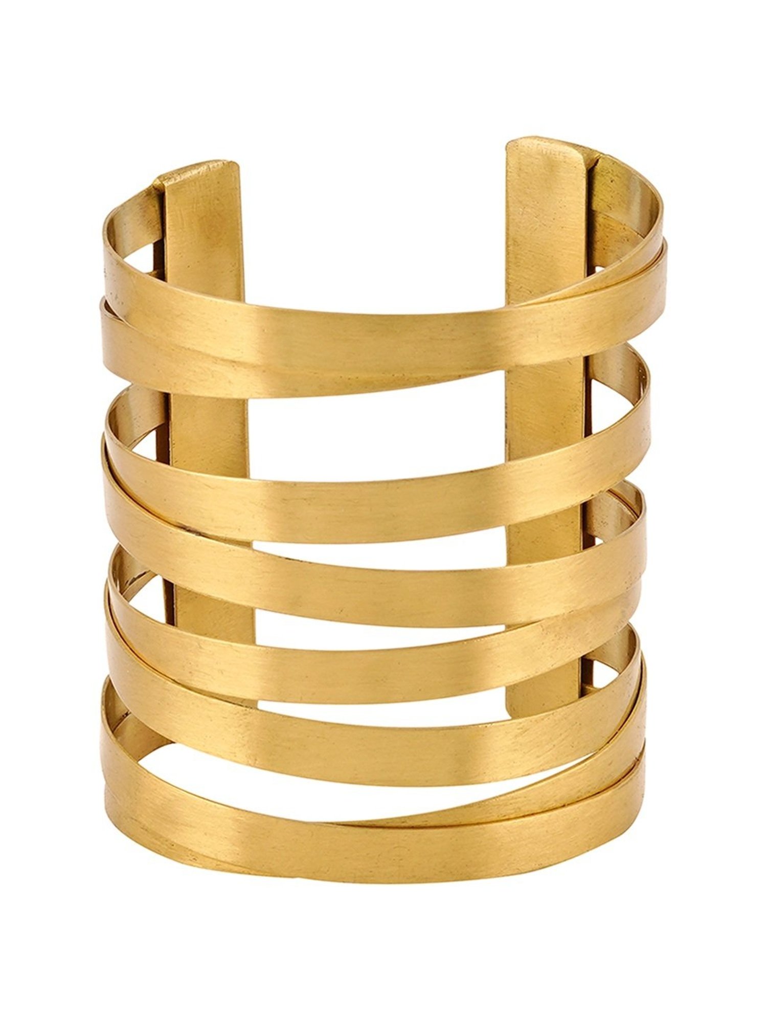 Teejh Pranjalika Golden Cuffs Bracelet for Women