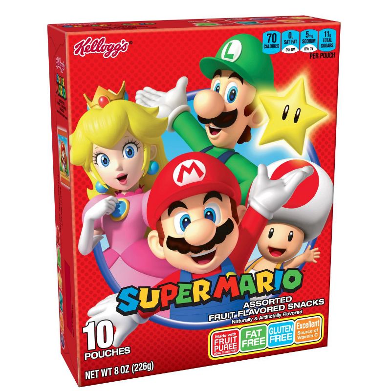 Kellogg's Super Mario Assorted Fruit Snacks - 8oz/10ct