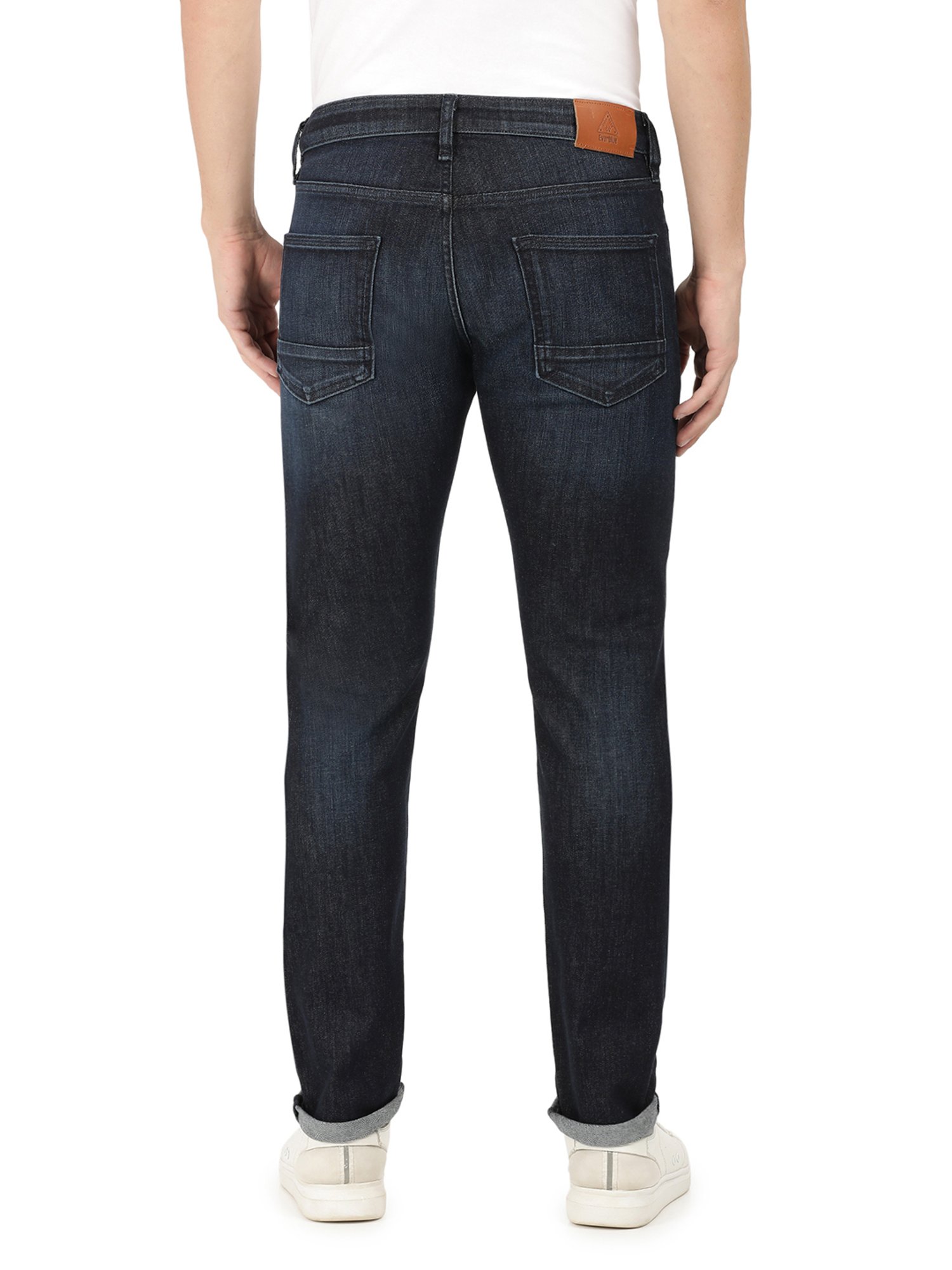 EVERBLUE Blue Comfort Slim Midrise Stretchable Jeans