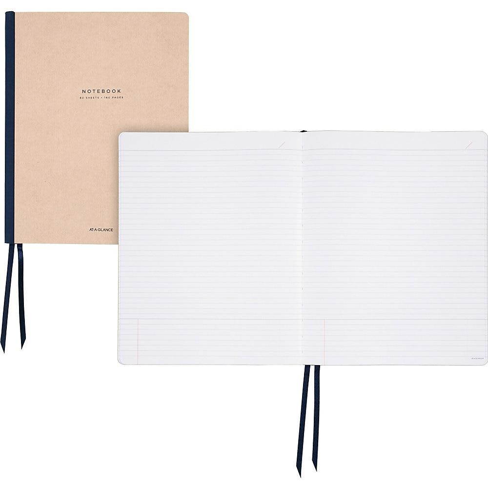 AT-A-GLANCE Signature Collection Casebound Notebook Ruled 80 Sheets 8 14 x 11