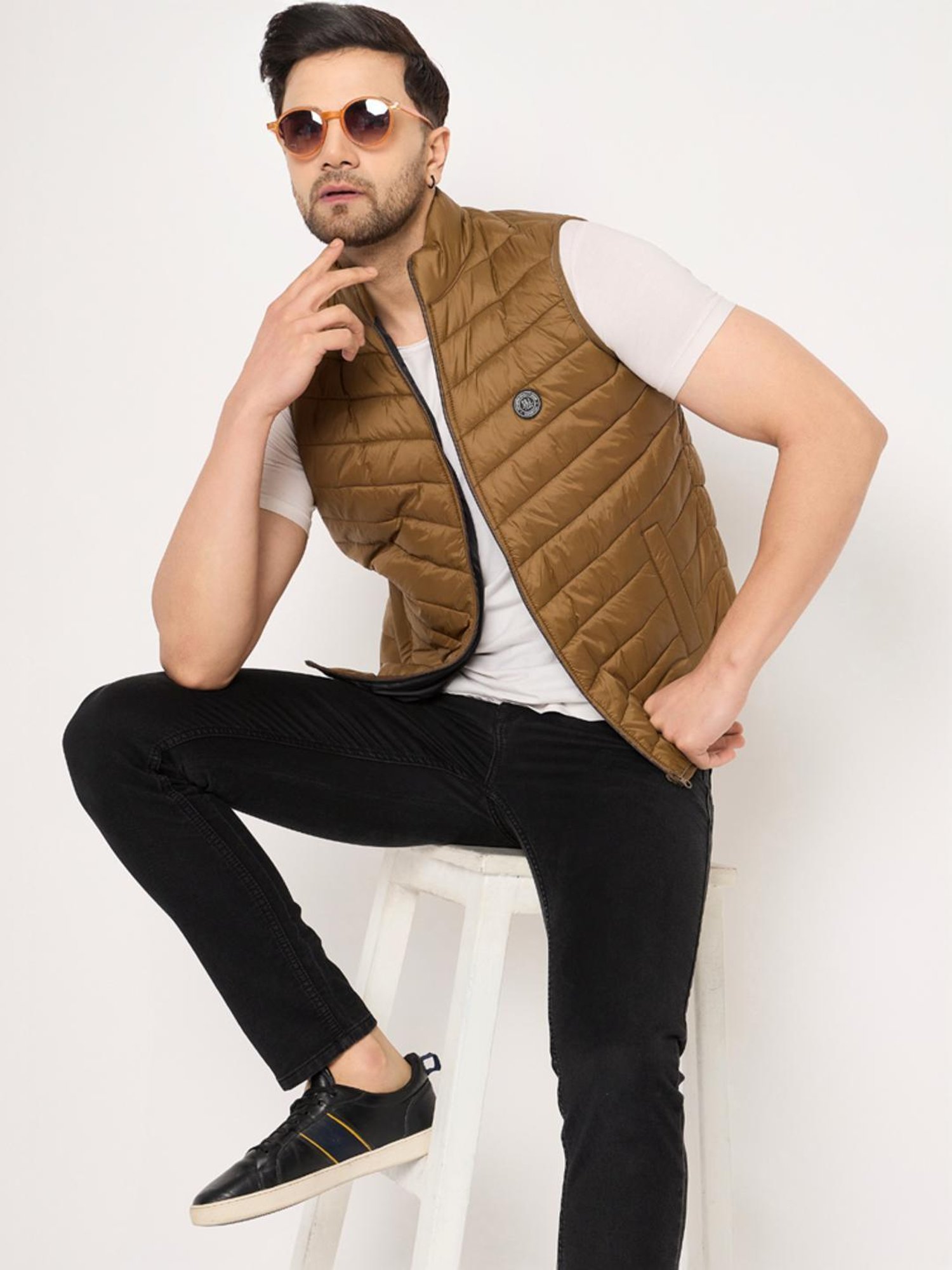 Duke Lightkhaki Slim Fit Quilted Quilted Jacket