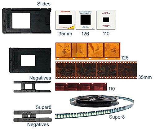 ZONOZ FS-3 22MP All-In-1 Film & Slide Converter Scanner w/Speed-Load Adapters for 35mm, 126, 110 Negative & Slides, Super 8 Films - Includes Worldwide Voltage 110V/240V AC Adapter (Blue)