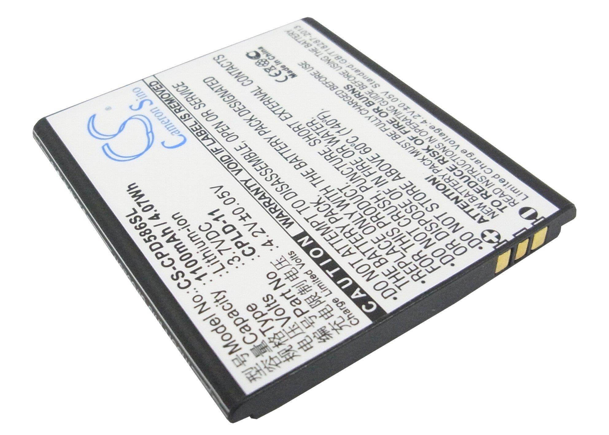 1100mAh / 4.07Wh Battery For COOLPAD 5860S, 5910, 7268,