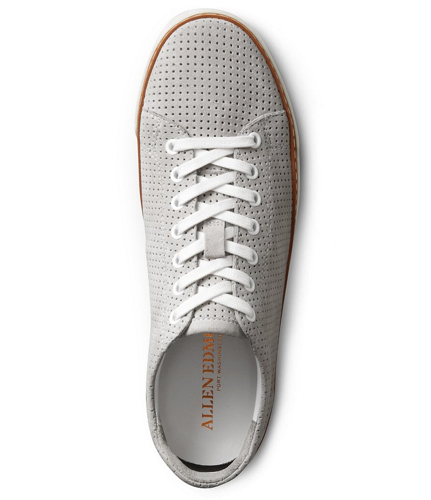 Allen-Edmonds Men's Porter Derby Perforated Suede Leather Lace-Up Sneakers