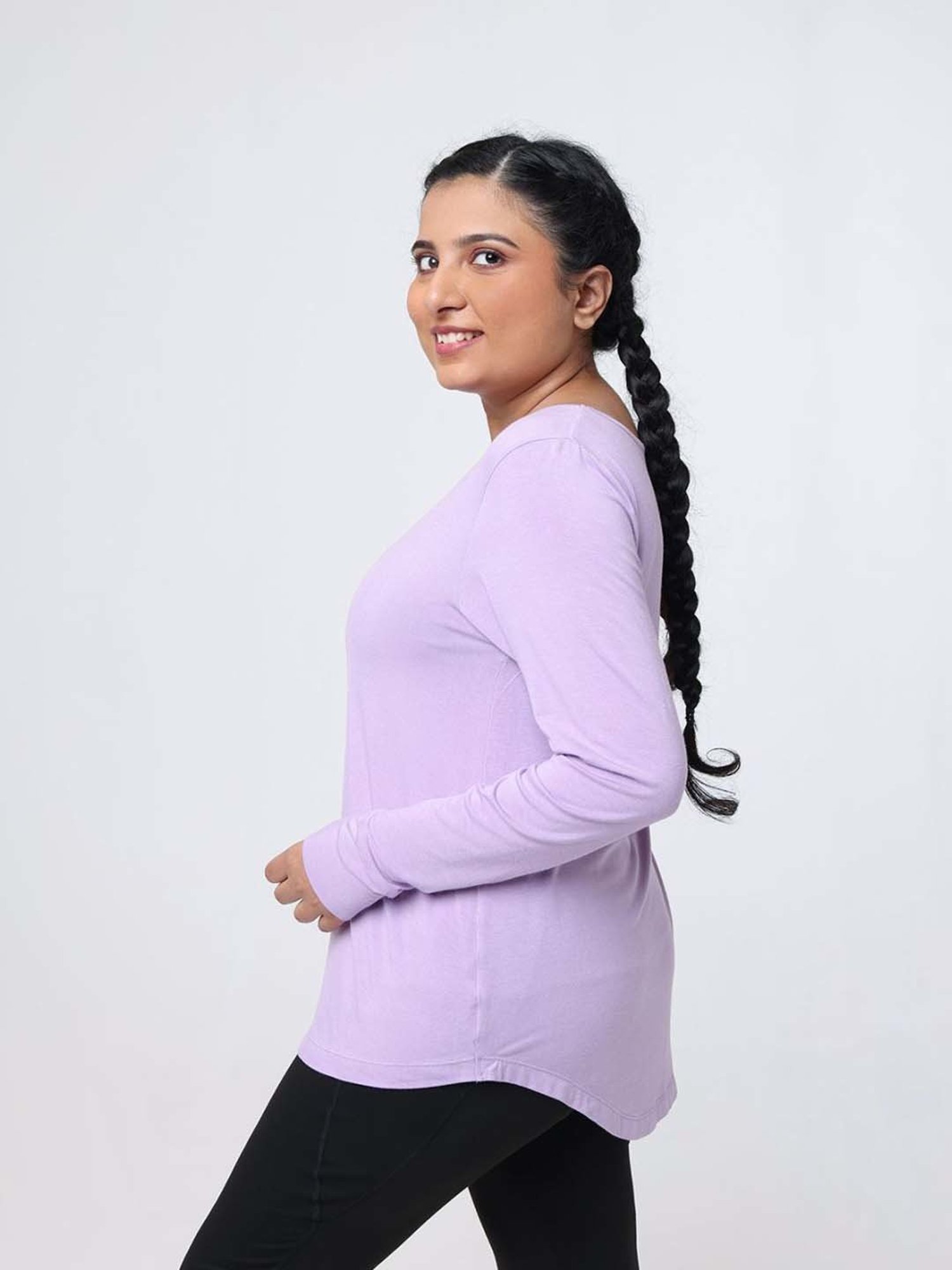 BlissClub Purple Regular Fit Sports T-Shirt