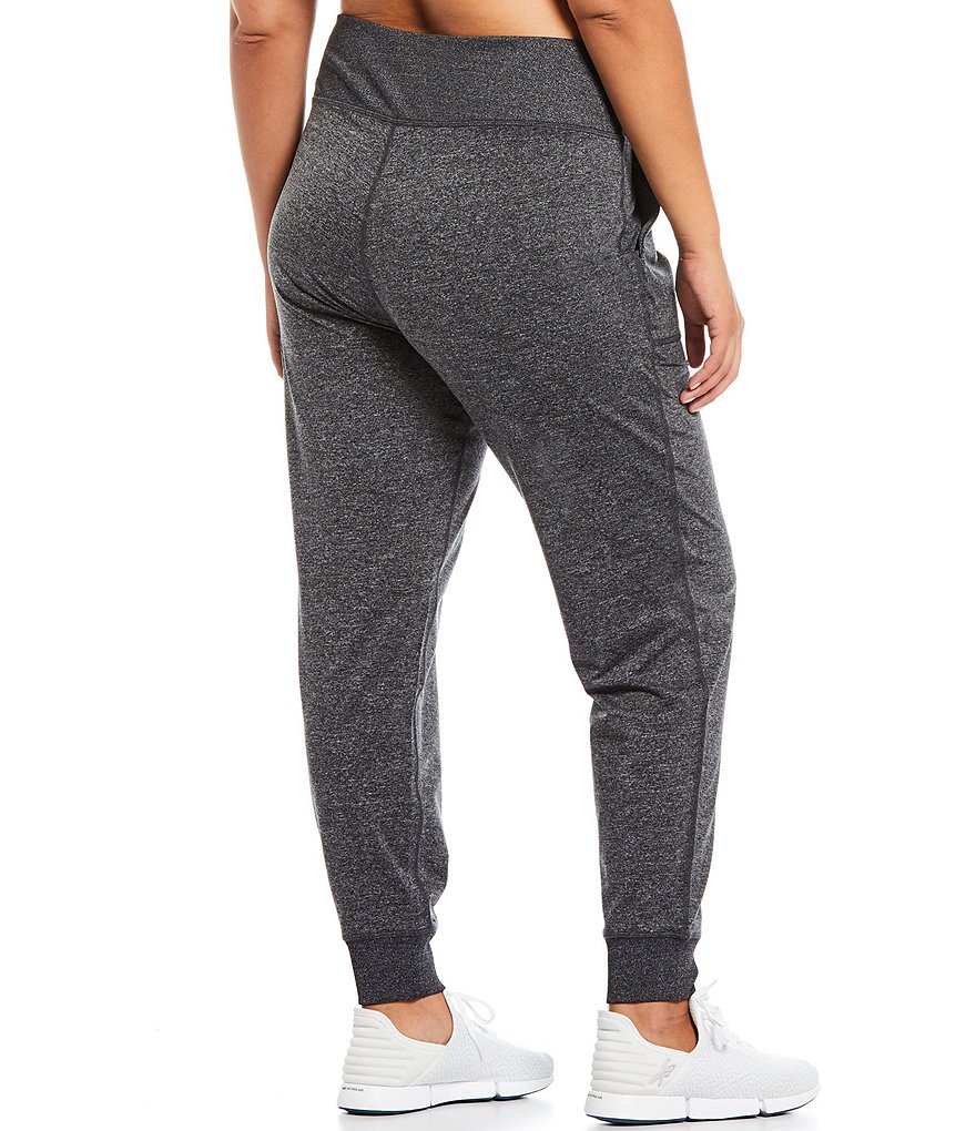 Kinesis Plus Size Heathered High Rise Slim Pull-On Joggers