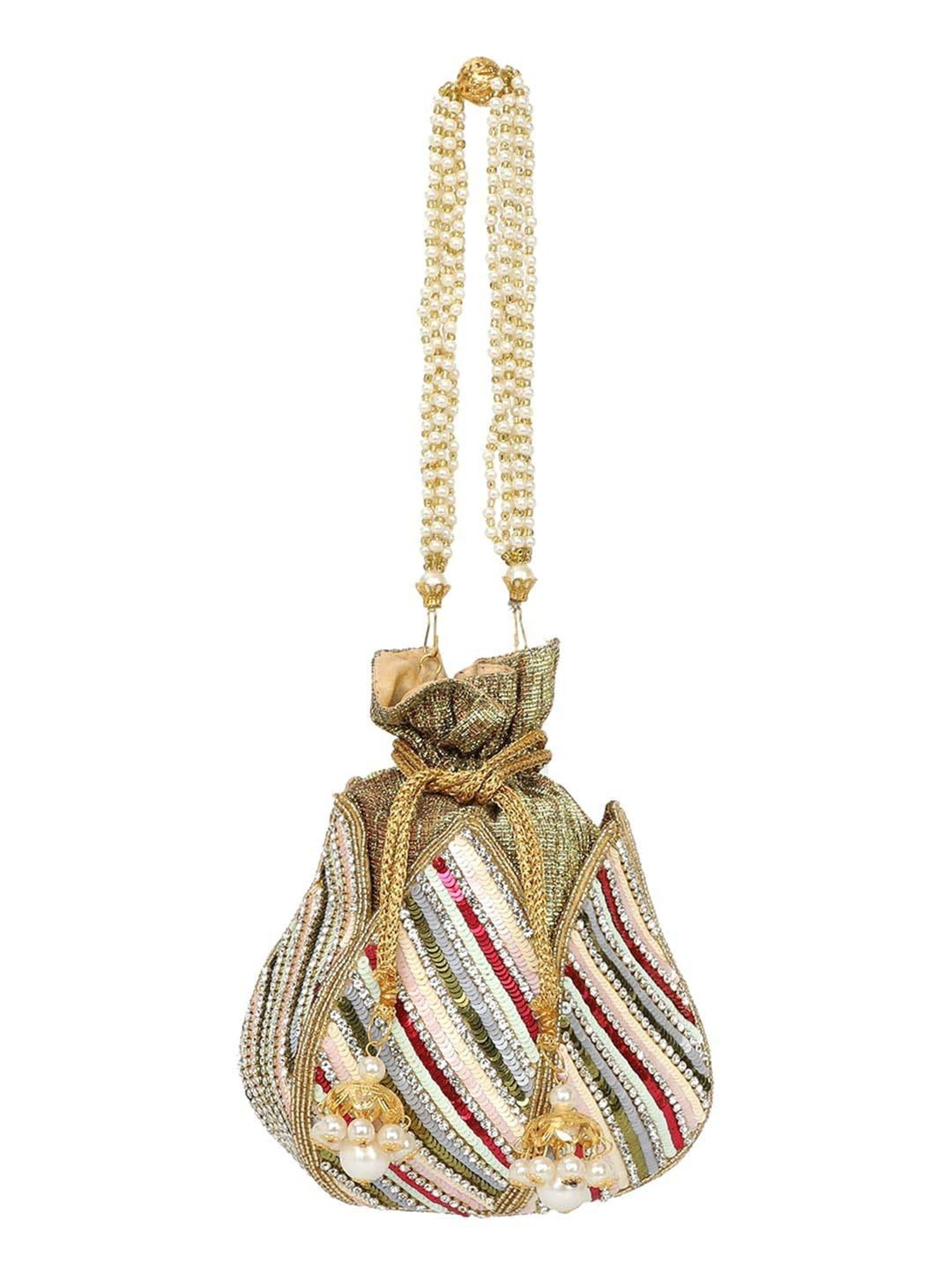 NR by Nidhi Rathi Multicolor Fabric Potli