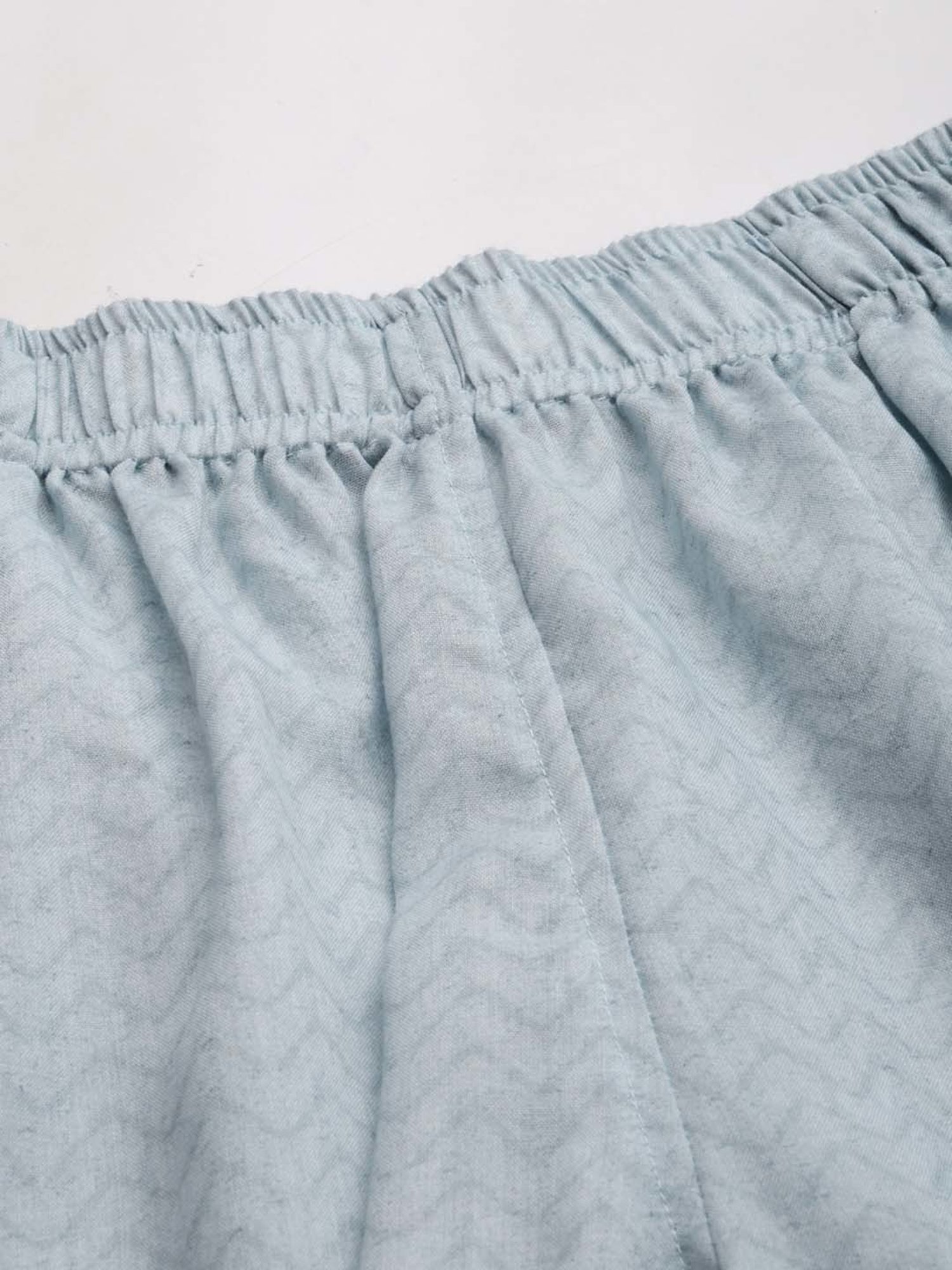 Clt.s Grey Floral Print Kurti Pyjama Set