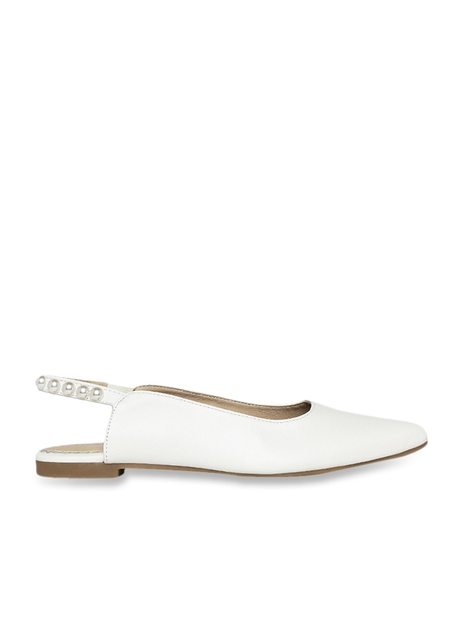 Forever Glam by Pantaloons Women's White Sling Back Sandals