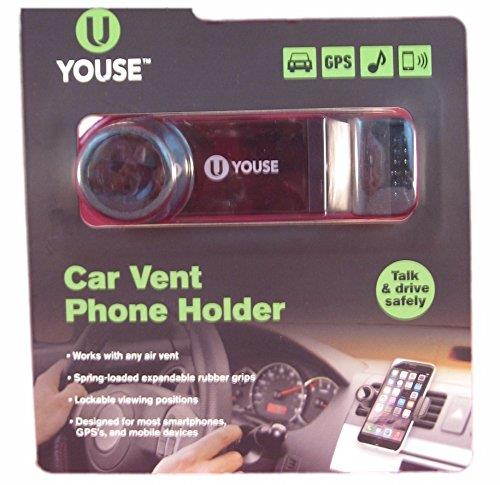 Car Phone Mount Fits All Vents, 360&deg; Rotation Works With Smartphones