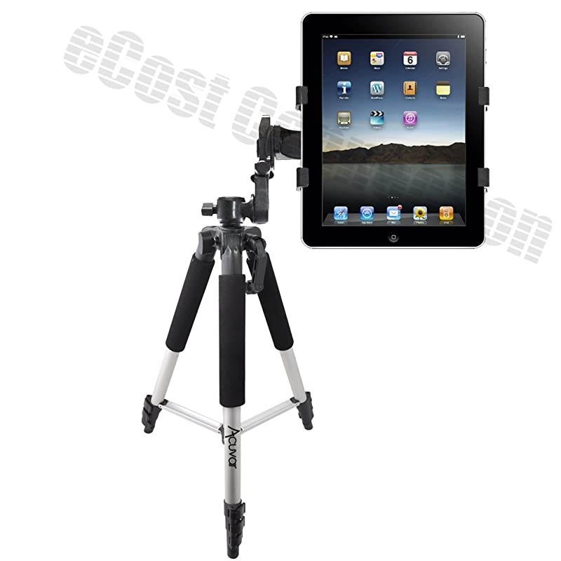 57" inch Pro Series Tripod,  Tablet Mount, Wireless Shutter Remote for iPad, iPad Air, iPad Mini, Most Other Tablets