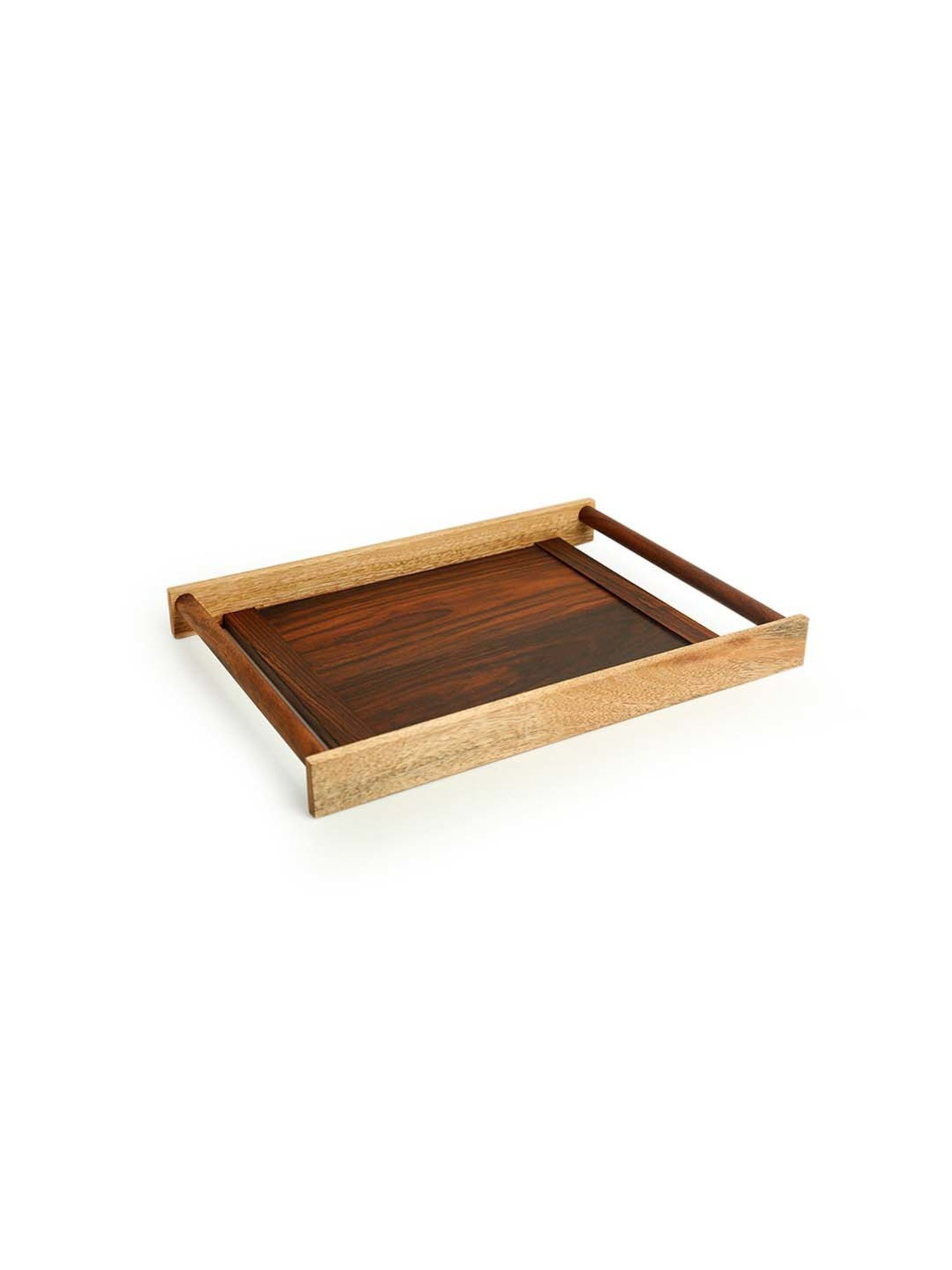 ExclusiveLane Brown Mango Wood Serving Tray -Set of 1