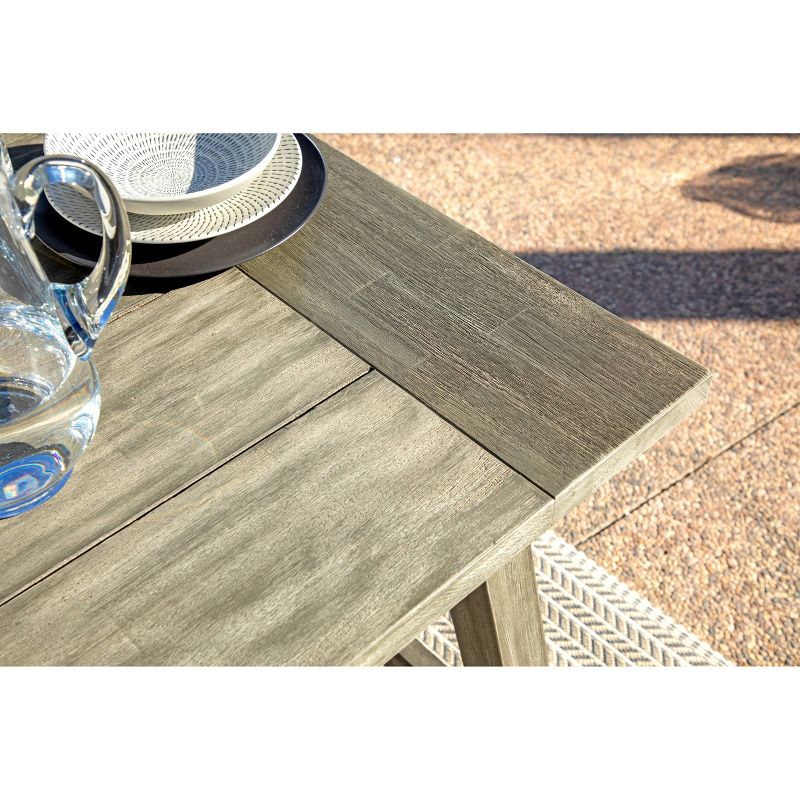 Sierra 6pc Outdoor Eucalyptus Wood Rectangular Dining Set - Dark Gray - Coaster